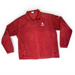 Columbia IUPUI Full Zip Fleece Jacket Mens XXL Red IU Indianapolis